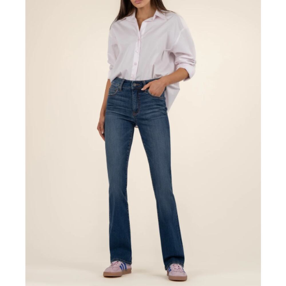 KUT FROM THE KLOTH Womens Natalie High Rise Bootcut Jean Size 10 Blue Allied NWT